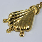 30mm Gold Deco Fan Drop (2 Pcs) #1691-General Bead