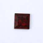 10mm Marbled Dark Red Square Cabochon-General Bead