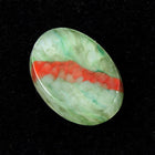 14mm Green and Rust Oval Cabochon #1722-General Bead