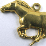 22mm Raw Brass Running Horse #172-General Bead