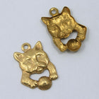 18mm Kitty Face with Yarn (10 Pcs) #1739-General Bead