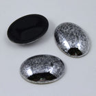 18mm x 25mm Mottled Silver Oval Cabochon #1746-General Bead