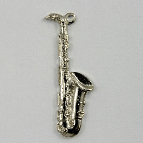 30mm Silver Saxophone Charm #1747-General Bead