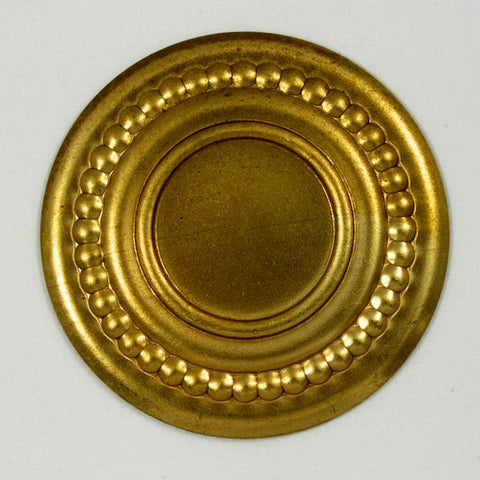 30mm Brass Beaded Round Cab Setting #1765-General Bead