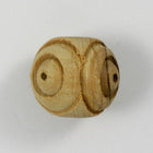 18mm Round Olive Wood Carved Bead-General Bead
