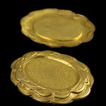40mm Raw Brass Scalloped Edge Oval #1774-General Bead
