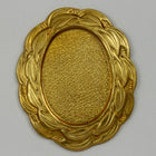40mm Raw Brass Scalloped Edge Oval #1774-General Bead