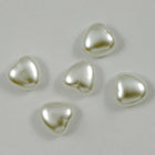 8mm White Luster Hearts-General Bead