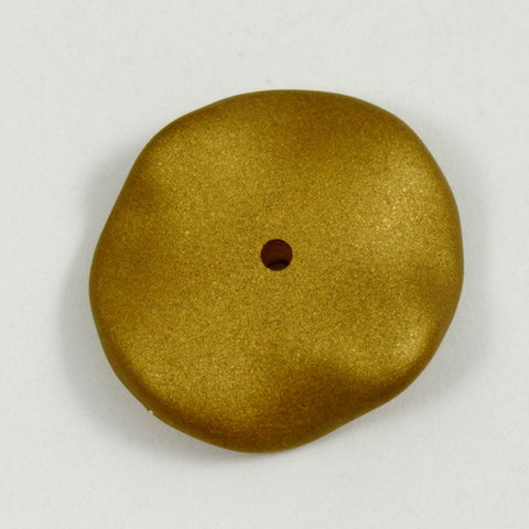 22mm Matte Gold Wavy Saucer-General Bead