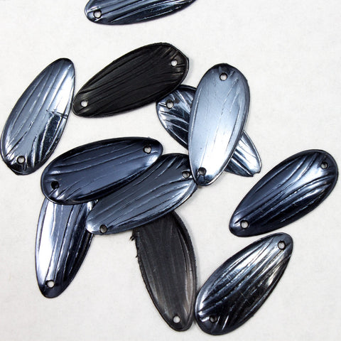 16mm Gunmetal Insect Wing Sequin (50 Pcs) #1801-General Bead