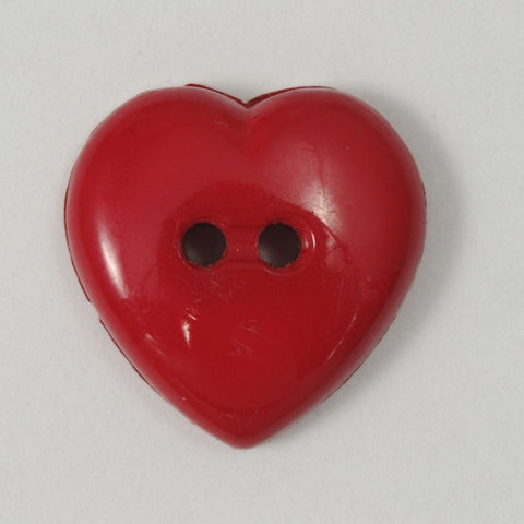18mm Vintage Lucite Heart Button-General Bead
