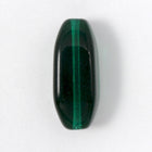 20mm Dark Transparent Green Long Oval (2 Pcs) #1831-General Bead
