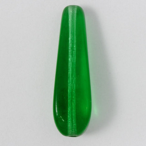 28mm Transparent Green Long Drop (2 Pcs) #1832-General Bead