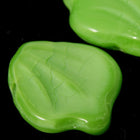 10mm x 15mm Opaque Green Petal Leaf (5 Pcs) #1840-General Bead