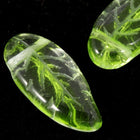 16mm Spring Green with Crystal Long Leaf (5 Pcs) #1841-General Bead