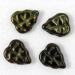 8mm x 10mm Metallic Olive Leaf (5 Pcs) #1846-General Bead