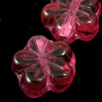 8mm Transparent Cranberry Flower #1854-General Bead