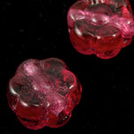 6mm Transparent Cranberry Flower (6 Pcs) #1855-General Bead
