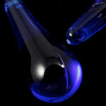 27mm Transparent Cobalt Drop (4 Pcs) #1868-General Bead