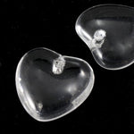 8mm Clear Glass Heart Pendant (4 Pcs) #1871-General Bead
