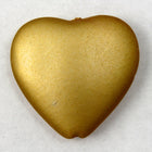 25mm Matte Yellow Gold Heart-General Bead