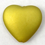 25mm Matte Green Gold Heart-General Bead