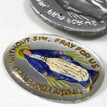 25mm Silver Mother Mary Oval #1915-General Bead