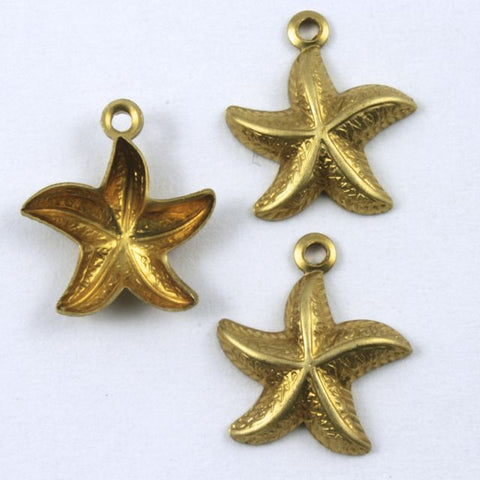 12mm Brass Starfish Charm (5 Pcs) #1409-General Bead