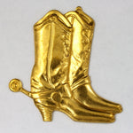 40mm Raw Brass Cowboy Boots #1939-General Bead