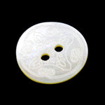 14mm Engraved Agoya Shell Button #1553-General Bead