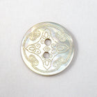 14mm Engraved Agoya Shell Button #1553-General Bead