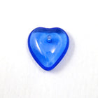 10mm Sapphire Blue Heart Pendant (4 Pcs) #1954-General Bead