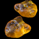 12mm Matte Topaz Cat Face #1970-General Bead