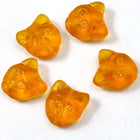 12mm Matte Topaz Cat Face #1970-General Bead