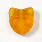 12mm Matte Topaz Cat Face #1970-General Bead