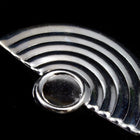 34mm Silvertone Concentric Half Circle-General Bead