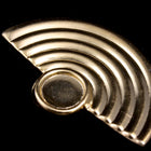 34mm Goldtone Concentric Half Circle-General Bead
