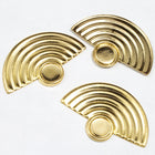34mm Goldtone Concentric Half Circle-General Bead