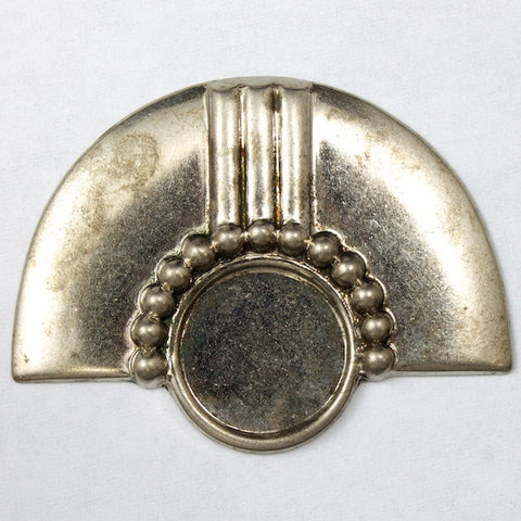 40mm Antique Silver Art Deco Cabochon Setting-General Bead