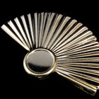 34mm Goldtone Fan with Round Setting-General Bead
