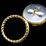 18mm Black and Gold Button-General Bead