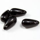 6mm x 12mm Black Teardrop (10 Pcs) #2013-General Bead
