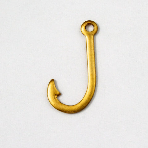 15mm Fish Hook Charm (6 Pcs) #2033-General Bead