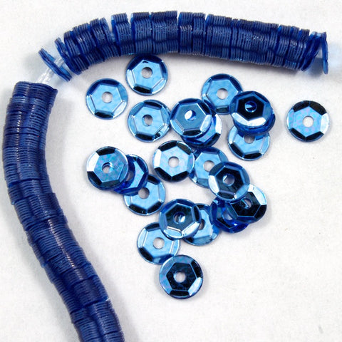 4mm Dior Blue Cupped Sequin-General Bead