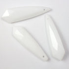 38mm Chalk White Long Teardrop Pendant #2059-General Bead