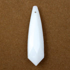 38mm Chalk White Long Teardrop Pendant #2059-General Bead