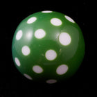 30mm Green and White Harlequin Dot Bead-General Bead