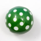 30mm Green and White Harlequin Dot Bead-General Bead