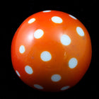 30mm Orange and White Harlequin Dot Bead-General Bead