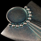 38mm Antique Silver Art Deco Dotted Shield (2 Pcs) #2067-General Bead